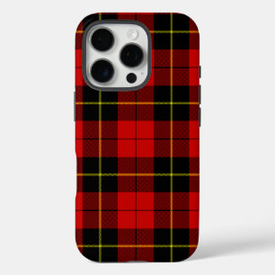 Wallace Tartan Red Black kariert iPhone 16 Pro Hülle