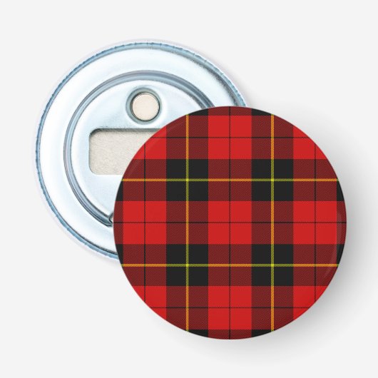 Wallace Tartan Red Black kariert Flaschenöffner (Vorderseite)