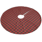 Wallace Tartan Red Black kariert Fleece Weihnachtsbaumdecke (Schrägansicht)