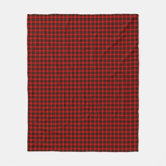 Wallace Tartan Red Black kariert Fleecedecke (Vorderseite)