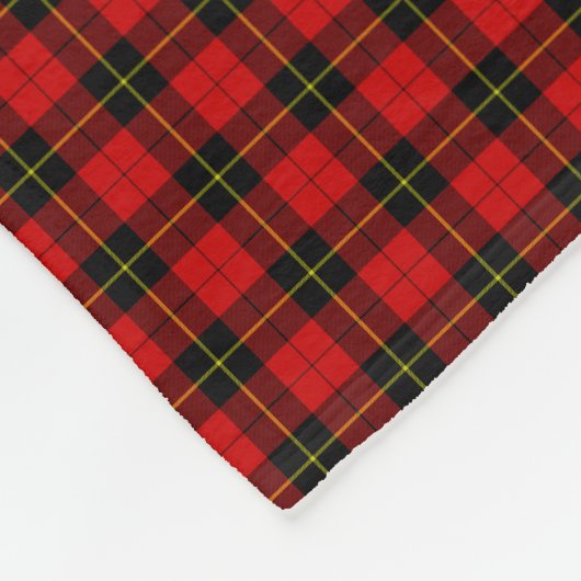 Wallace Tartan Red Black kariert Fleecedecke (Ecke)