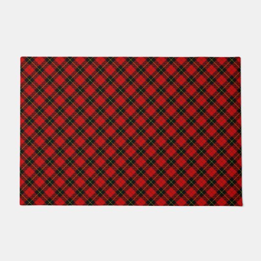 Wallace Tartan Red Black kariert Fußmatte (Vorderseite)