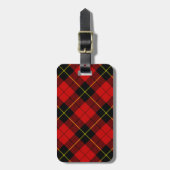 Wallace Tartan Red Black kariert Gepäckanhänger (Vorderseite vertikal)