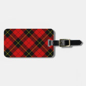 Wallace Tartan Red Black kariert Gepäckanhänger (Vorderseite horizontal)
