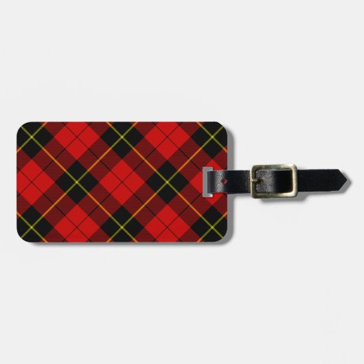 Wallace Tartan Red Black kariert Gepäckanhänger (Vorderseite horizontal)