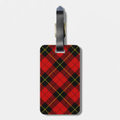 Wallace Tartan Red Black kariert Gepäckanhänger (Rückseite vertikal)