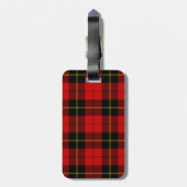 Wallace Tartan Red Black kariert Gepäckanhänger (Rückseite vertikal)