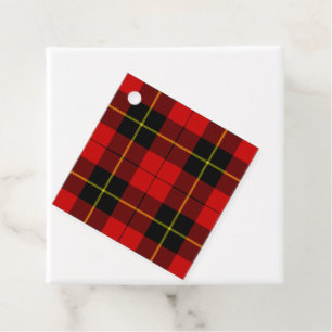 Wallace Tartan Red Black kariert Geschenkanhänger