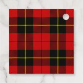 Wallace Tartan Red Black kariert Geschenkanhänger (Rückseite)