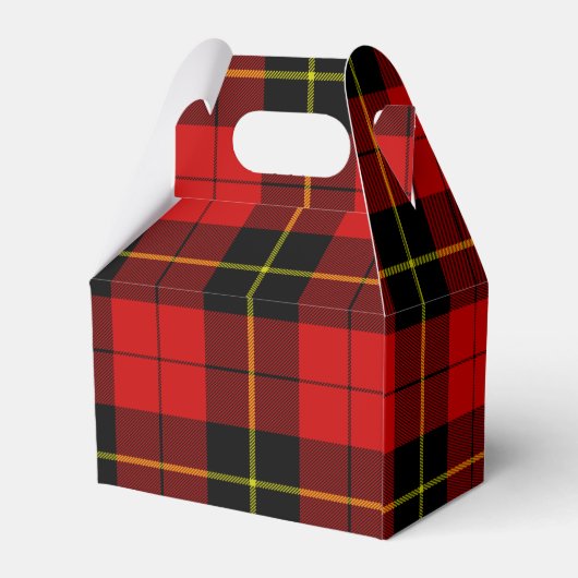 Wallace Tartan Red Black kariert Geschenkschachtel (Rückseite)