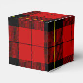 Wallace Tartan Red Black kariert Geschenkschachtel (Rückseite)