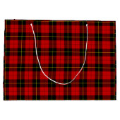 Wallace Tartan Red Black kariert Große Geschenktüte (Rückseite)