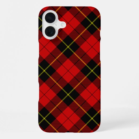 Wallace Tartan Red Black kariert iPhone Hülle (Rückseite)