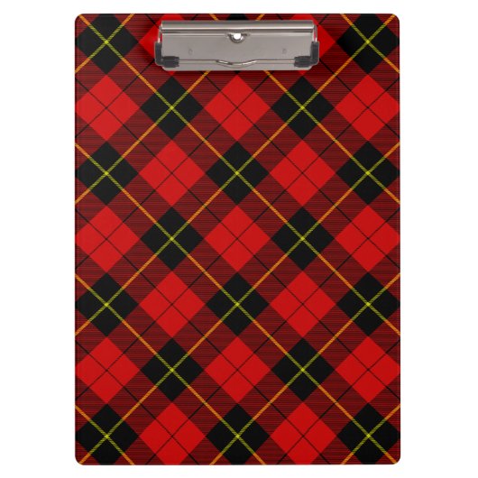 Wallace Tartan Red Black kariert Klemmbrett (Vorderseite)