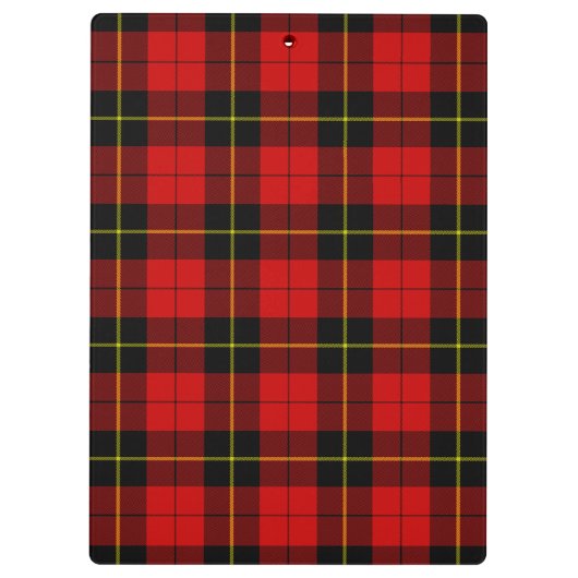 Wallace Tartan Red Black kariert Klemmbrett (Rückseite)
