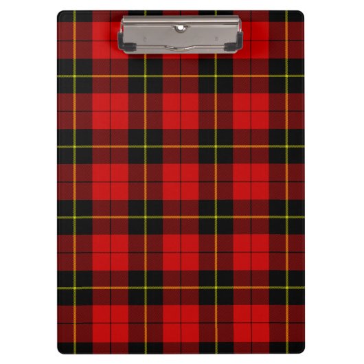 Wallace Tartan Red Black kariert Klemmbrett (Vorderseite)