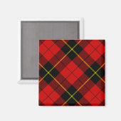 Wallace Tartan Red Black kariert Magnet (Vorderseite/Rückseite)