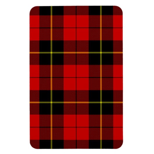 Wallace Tartan Red Black kariert Magnet (Vertikal)