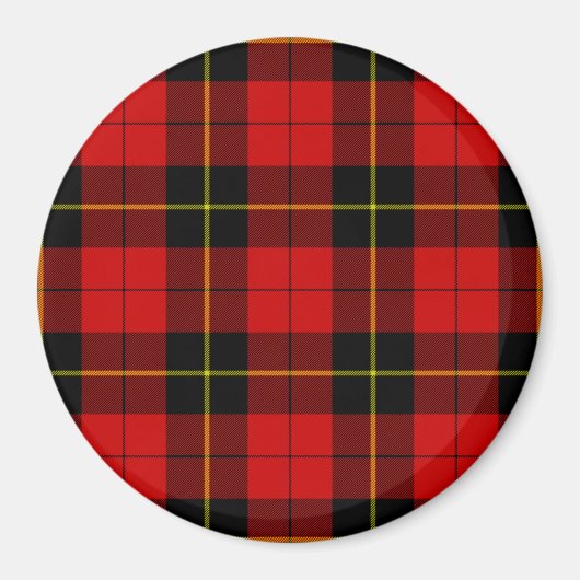 Wallace Tartan Red Black kariert Magnet (Vorne)