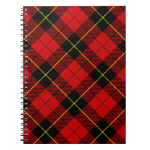 Wallace Tartan Red Black kariert Notizblock