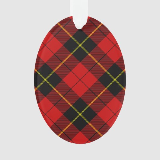 Wallace Tartan Red Black kariert Ornament (Vorderseite)