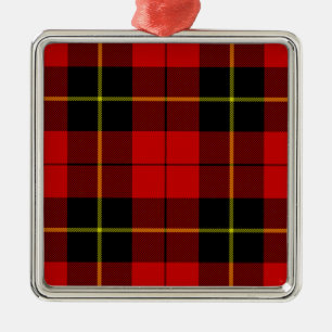 Wallace Tartan Red Black kariert Ornament Aus Metall