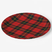 Wallace Tartan Red Black kariert Pappteller (Schrägansicht)