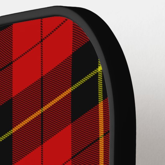 Wallace Tartan Red Black kariert Pickleball Schläger (Linke Seite)