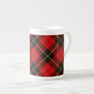 Wallace Tartan Red Black kariert Porzellantasse