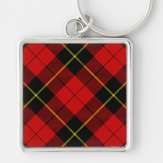 Wallace Tartan Red Black kariert Schlüsselanhänger (Vorne)