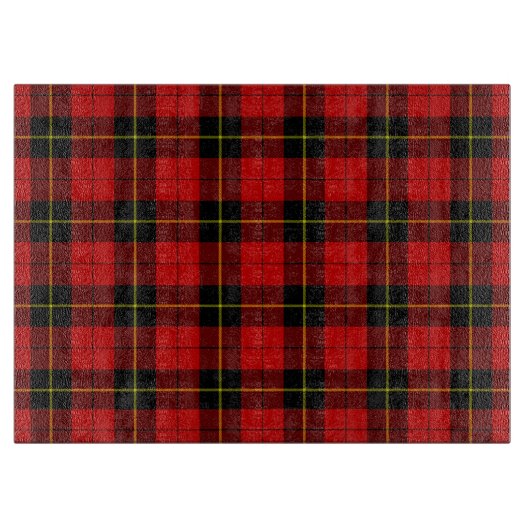 Wallace Tartan Red Black kariert Schneidebrett (Vorderseite)