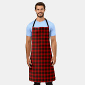Wallace Tartan Red Black kariert Schürze (Getragen)
