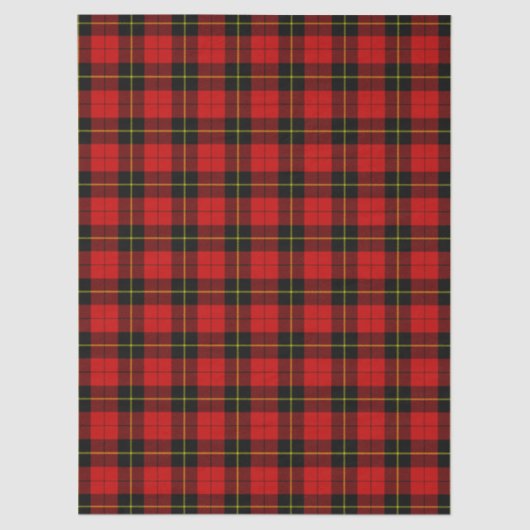 Wallace Tartan Red Black kariert Seidenpapier (Vorderseite)