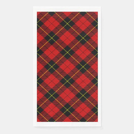Wallace Tartan Red Black kariert Serviette (Vorderseite)