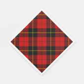 Wallace Tartan Red Black kariert Serviette (Ecke)