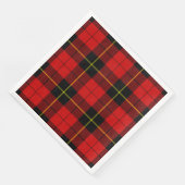 Wallace Tartan Red Black kariert Serviette (Ecke)