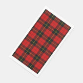 Wallace Tartan Red Black kariert Serviette (Ecke)