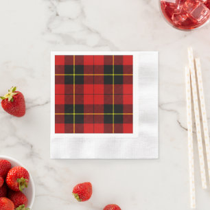 Wallace Tartan Red Black kariert Serviette