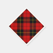 Wallace Tartan Red Black kariert Serviette (Ecke)