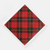 Wallace Tartan Red Black kariert Serviette (Ecke)