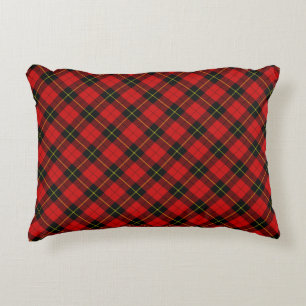 Wallace Tartan Red Black kariert Zierkissen