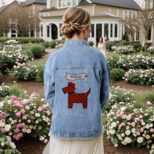Wallace Tartan Scottie Dog Personalisiert Jeansjacke