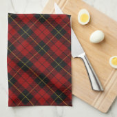 Wallace Tartan Scottish Clan Kariert Pattern Geschirrtuch (Viertel Falte)