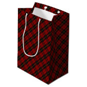 Wallace Tartan Scottish Clan Kariert Pattern Mittlere Geschenktüte (Rückseite Schrägansicht)