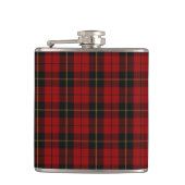 Wallace Tartan Scottish Clan Kariertes Muster Flachmann (Vorderseite)