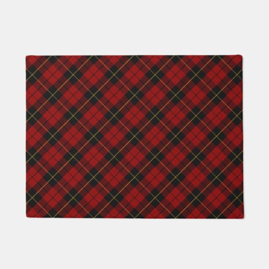 Wallace Tartan Scottish Clan Kariertes Muster Fußmatte (Vorderseite)