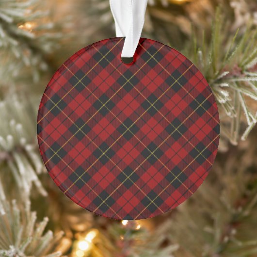 Wallace Tartan Scottish Clan Kariertes Muster Ornament (Baum)