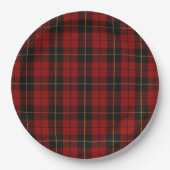 Wallace Tartan Scottish Clan Kariertes Muster Pappteller (Vorderseite)