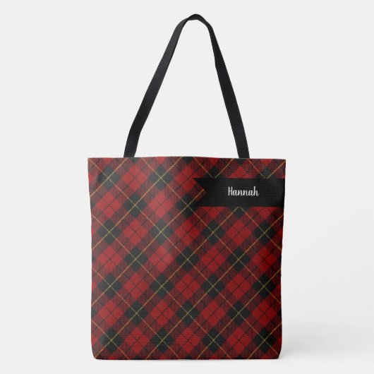 Wallace Tartan Scottish Clan Kariertes Muster Tasche (Vorderseite)