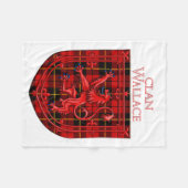 Wallace Tartan Scottish Plaid Lion Rampant Fleecedecke (Vorderseite (Horizontal))
